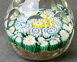 Lot 104 | Faceted Millefiori & Aventurine Paperweight
