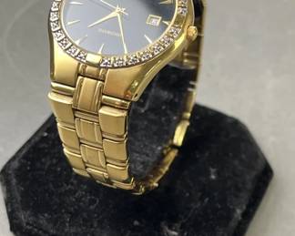 Lot 147 | Elgin Diamond Chip 14K Gold Plated Men’s Watch
