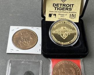 Lot 156 | Ancient Roman, Tigers Gold Plated Coin & More
