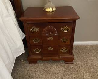 carved 3 drawer nightstands  