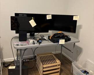 Dell Monitor, Samsung Curved monitor, speakers, Photo printing 