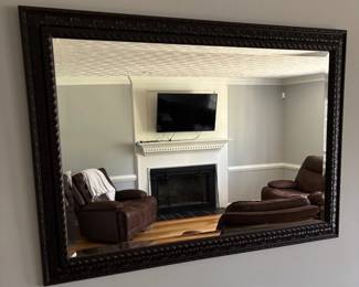 Large Wall Mirror with Ornate Frame 
