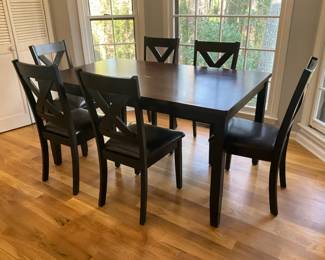 Dining Table Set with Six Chairs 