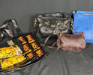 Assorted Handbags and Disney Lion King Collectibles 