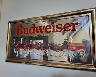 3d budweiser clydesdale wagon sign