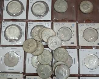Lots of silver half dollars