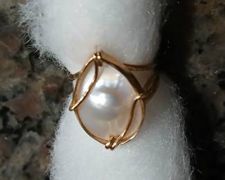 14kt mop and golf ring.