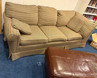 FULL SIZE SOFA & LEATHER OTTOMAN 