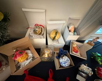 MERCURY GLASS ORNAMENTS 