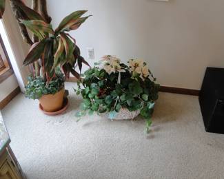 Basket of faux florals
