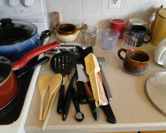 Utensils, because if your cooking you need utensils. Because stirring a pot of boiling soup with a small spoon might hurt