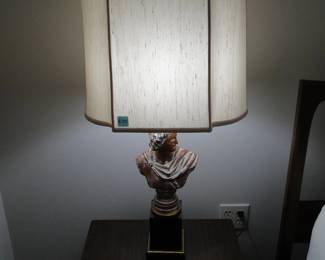 The other Mid Century Modern Neo Classical Bust Lamp, with again the coolest shade in the history of lamp shades