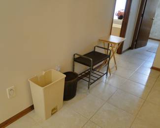 What do you do with some random items, well of course you line them up in the Hallway