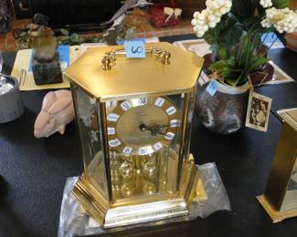 Mantle clock, works and chimes