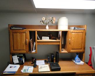 Spacious large solid wood desk