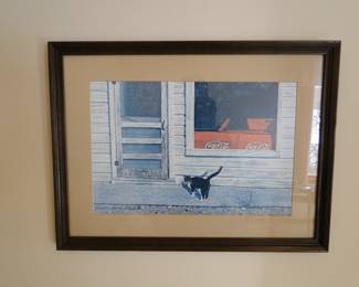 Coca-Cola framed print. We have lots and lots of Coca Cola items too