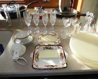 Some very nice platters for serving, and please, hand wash only