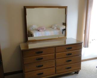 Kling solid cherry dresser with the matching mirror