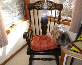 The rocker is not Kling, but a hand made, hand painted rocker. Pristinely cleaned and pressed wool blanker is what is draped over the rocker handle