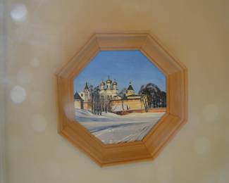 Very detailed hand painted piece of wall art