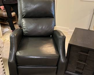 Black leather recliner

