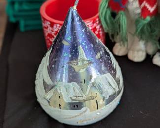 Hand painted Italian tear drop candle