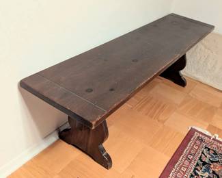 Rustic wooden bench