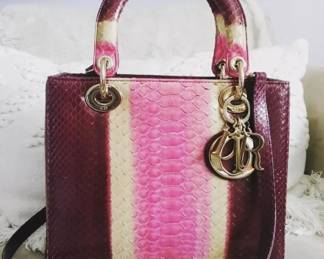 Dior python lady bag