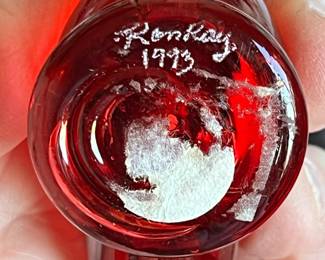 Ron Ray signed ruby birds - 3