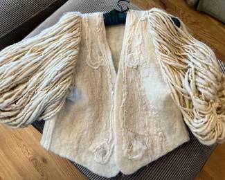 Hand made, wool felt, one of a kind, sweater