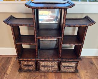 Asian shelf to hang or sit on table top
