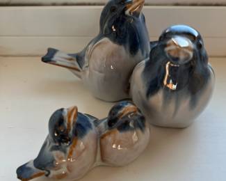 Keramik Denmark pottery bird set #1