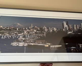 Earlier view of Lake Union with Rainier in background and city skyline