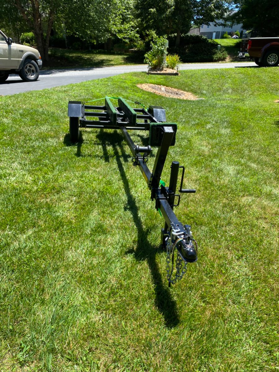 boat trailer set up for kayak