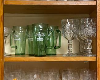 WHATABURGER COCA-COLA COWBOY GLASSES & CRYSTAL STEMWARE