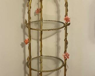 ITALIAN FLORENTINE TOLE GOLD GILT ETARGE