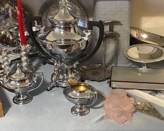SILVERPLATE & STAINLESS STEEL COFFEE SERVICE