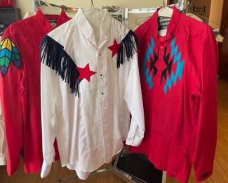 VINTAGE TUXEDO SHIRTS WITH WESTERN APPLIQUÉS