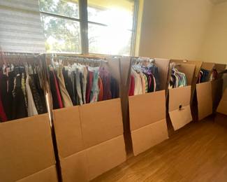 WE HAVE RACKS AND BOXES LOADED WITH GREAT CLOTHES!!!