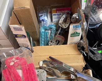 VINTAGE MK ICE SKATING BLADES AND COVERS