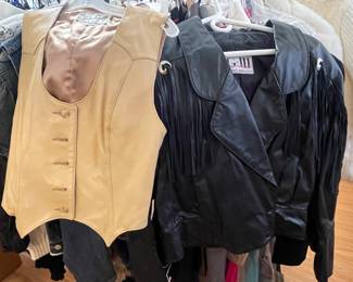 WOMEN’S LEATHER VESTS AND FRINGE JACKETS