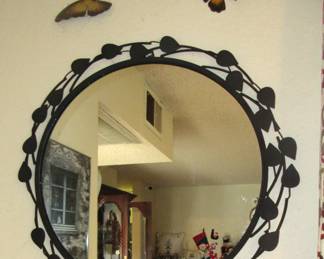 Wall mirror with candle sconces not shown