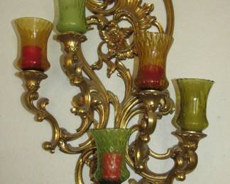 Vintage wall decor - candle holders!