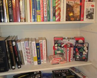 Books, Games, poker game sets