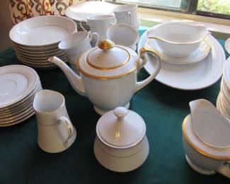Gold trimmed China set