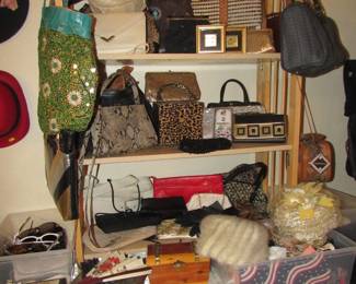 Women's purses, bags and hats