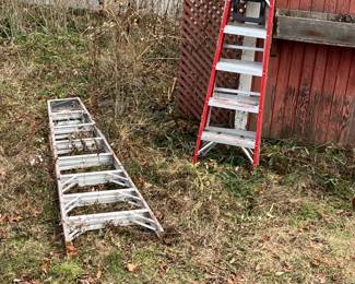 2 - 6 foot step ladders (great shape), 8 foot light duty ladder