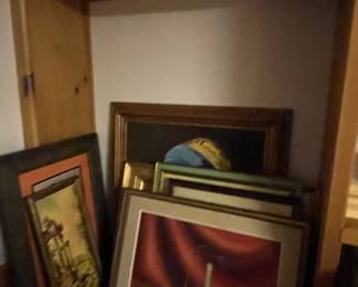 Large assortment of prints and original paintings