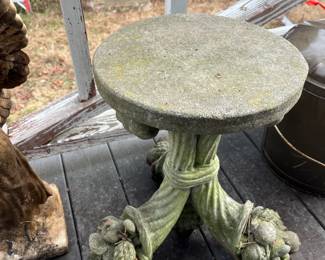 unique 3 footed cement pedestal