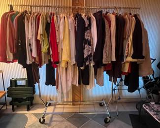 Clothes and rolling racks
